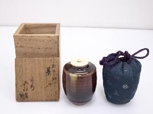 京焼　森岡嘉祥造　瀬戸釉茶入　□z